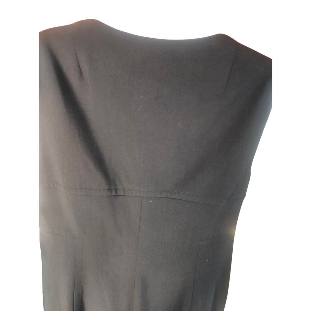 Akris Punto Black Shift Dress Sz L Lined Front Zip Up Above the Knee Lgth - Picture 5 of 9